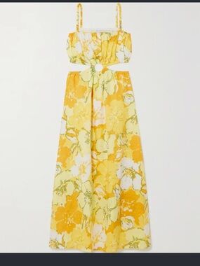 Faithfull the Brand Yellow Floral Maxi Dress